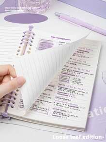 120 páginas A5 Cuaderno grande con capacidad suave transparente, páginas interiores rayadas, bordes perforados, encuadernación espiral extraíble, diseño impermeable - Ideal para suministros de oficina diarios y estilo minimalista, regalo perfecto para amantes de la música, Cuaderno de música | Cuaderno minimalista | Cuaderno impermeable