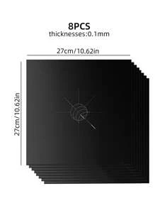 1/4/8 可重复使用燃气灶垫，耐热、防污、防油 - 可切割厨房设备清洁烤架保护垫，适用于洗碗机，27 厘米 X 10.62 英寸，厨房工具 - - - 查看 12