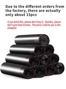 100个黑色抽绳垃圾袋，适用于家庭、办公室、卧室和浴室的小型垃圾袋，垃圾填充，便携式防臭厨房垃圾篮袋，一次性垃圾袋，适用于厨房、浴室等更多场景