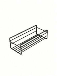 1pc No-Drilling Bathroom Organizer Shelf, Wall Mounted Shower Caddy Storage Rack For Toilet, Shampoo, Kitchen Home Bathroom Decor Fall Decor Back To School Bathroom - Black - View 13
