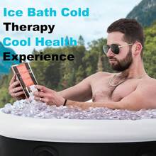 1pc Foldable Inflatable Bathtub, Portable Cold/Hot Water Bath Tub For Athletes And Home Use, Easy To Store Bathroom Bathroom Accessories Bathroom Tools - Multicolor - View 11