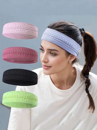 1 件新款户外跑步瑜伽吸汗弹性头带，高弹力吸湿排汗防滑运动头带，男女通用发饰时尚头巾，学校用品，学院，头带秋季配饰女士发带秋冬度假装女士优雅围巾