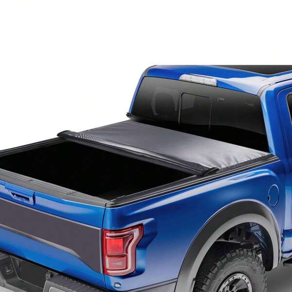 Roll-up-Tonneau-Cover für F-150 Styleside (2009-2024) | Soft PVC kompatibel mit 16,7 'x 16,4' Frachtbereich | VOLLSTÄNDIGER SCHRAFFUNG