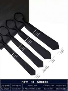 4件套缎面领带夹礼盒装，高端时尚商务婚礼伴郎正式领带夹，男士饰品 - 4pcs(附禮盒) - 查看 6