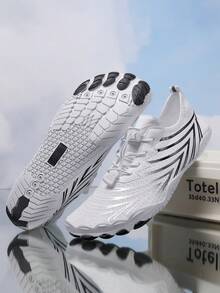 Summer Quick Dry Amphibious Shoes, Men's Lightweight Hiking Trekking Shoes, Women's Breathable Water Shoes, Anti-Slip And Durable For Wading - White and Black - View 1