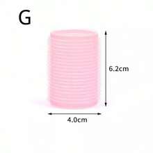 Kit 6 Large Hair Curlers + 6 Clips, DIY Styling Tool, One Size 6.3x4 CM - Màu Hồng baby - Xem 4