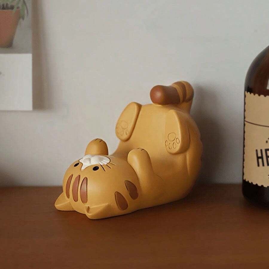 WhimsyCat 1 件卡通猫树脂手机支架 - 适用于智能手机和平板电脑的便携式桌面支架配件 - 桌面手机支架，适用于学校用品，返校