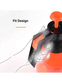 1 Pieza Aspersor de Presión 2 Litros, Pulverizador Manual con Boquilla Regulable para Jardín y Fumigación - Naranja - Ver 5