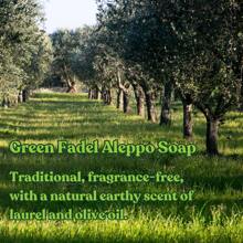 GREEN FADEL Aleppo Soap Original 1 X 200g (Genuine) Aleppo Soap 100% Olive Oil, Olive Oil Soap, Kernel Soap, Aleppo Soap, Natural Soap, Handmade, Vegan, For Face & Body