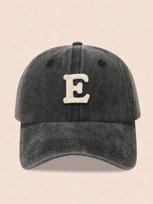 1pc Kids Washed 26-Letter Baseball Cap, Boys Girls Sun Hat Suitable For Outdoor, Sunscreen, Daily Wear