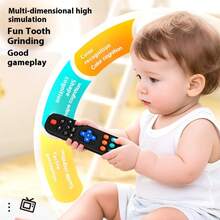 Suitable For Newborns 0-12 Months Baby Teething Toys - Baby TV Remote Control Shaped Baby Toys - Baby Teething Toys Suitable For Boys And Girls, Easter Basket Filler, Remote Control, Baby Supplies, Christmas & Halloween Gifts - Multicolor - View 9