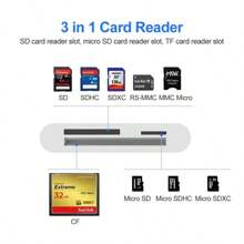 huaxunyuan 1 Pack Kamera-spezifischer SD-Kartenleser | 2-in-1 + 3-in-1 USB 3.0 Hochgeschwindigkeits-Adapter | Unterstützt SD/TF (Micro SD) Speicherkarten | Handy Zubehör kompatibel mit Telefon 15/14/13 Serie | Universell für Tablets | Digital Kamera Zubehör | Plug And Play