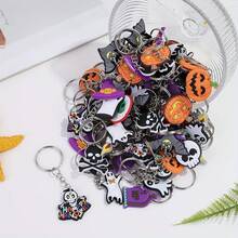 1 set da 15 pezzi, ciondoli e portachiavi casuali per Ognissanti con motivi di cartoni animati, accessori per borse da donna, ciondoli asimmetrici per Ognissanti