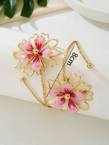 1 件花卉吊坠设计手镯，优雅时尚风格，适合女性度假装 - 粉色 - 查看 4