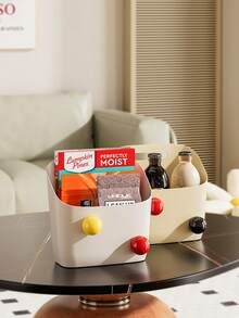 1pc Storage Basket Hanging Basket Dormitory Bedhead Bedside Storage Rack Multi Functional Wall Mounted Bathroom Storage Basket Top Storage Artifact - Multicolor - View 5