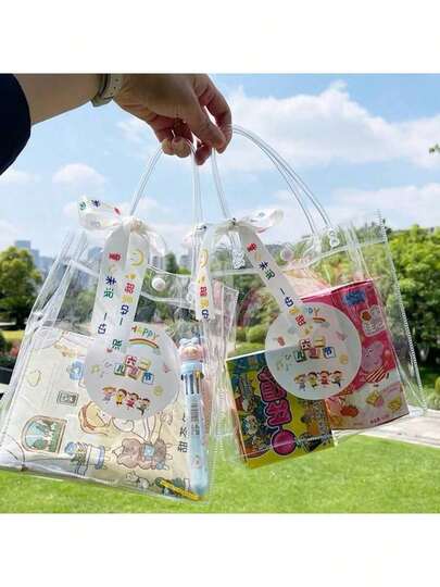 20 piezas de bolsas de regalo transparentes, reutilizables y resistentes al agua para cumpleaños, fiestas y regalos hechos a mano