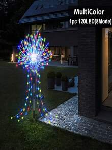 户外防水太阳能鞭炮灯，太阳能烟花灯，垂柳灯，LED蒲公英星光仙女灯，花园氛围装饰，适用于庭院、小径、露台、花坛、露营、派对装饰 - 太陽能煙火燈 - 查看 13