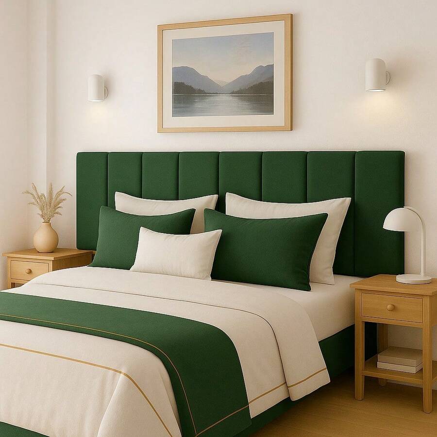 Kit Of 8 Queen And King Size Headboards 45x20cm NUVEM - Immediate Shipping!! - màu xanh lá - Xem 1