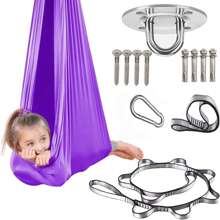 1 stuk sensorische schommel voor kinderen en volwassenen, knuffelschommel voor binnen en buiten, schommelstoel in de vorm van een hangmat voor kinderen, ideaal als cadeau voor een kinderdagverblijf (afmetingen: 150*280 cm)