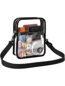 Stadium Event Clear Bag Women's Clear Bag Purse Crossbody Bag Stadium Approved With Front Pocket For Concerts - 灰色 - 查看 1