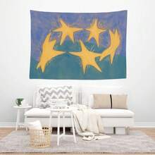 1pc Comfortable Star Dance Polyester Tapestry, Wall Tapestry Hanging Suitable Home Decoration Materials For Living Room, Bedroom, Dormitory Decoration, Horizontal Hanging - 彩色 - 查看 5