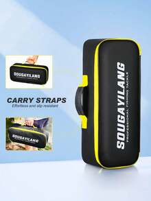 SOUGAYILANG 1pc Fishing Bag 44CM Large Capacity Fishing Tackle Rod Bag Material Upgrade With Five Layers Of Thickening Storage Bag - Black - View 6