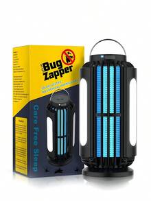 Solar-Powered Bug Zapper With 3600mAh Rechargeable Battery, 3 Solar Panels For Easy Charging, Auto On/Off LED Mosquito Killer, Perfect For Indoor & Outdoor Vibes, Camping, Patio, Garden, And Home Use
