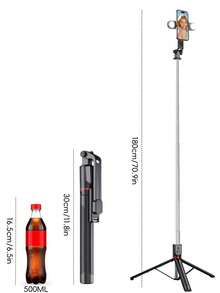 1.8m Bluetooth Remote Control Selfie Stick With Phone Holder, Suitable For Video Recording, Life Logging, Extendable, 360° Rotation, Anti-Shake, Foldable & Portable Tripod Monopod, Compatible With IOS And Android Phones, Applicable For Summer Vacation, Travel, Lighting, Outdoor Activities, Live Streaming, Vlogging And More - Multicolor - View 8