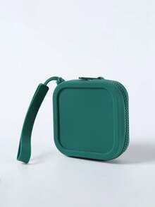 1 Piece Of Silicone Square Bag, Portable Cosmetic Bag, Change Purse, Data Cable, Jewelry Storage Bag, Lipstick Bag, Practical And Large Capacity, Can Hold Skin Care, Makeup, Toiletries, Digital Storage, Etc. Comfortable Wide Handle, Easy To Carry, Suitable For Home, Work, And Travel.