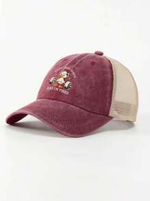 1 件举重鸭印花棒球帽，可爱时尚，适合大学生、教师、街头、旅行、派对、婚礼、万圣节、送给家人和朋友的礼物、父亲，有蓝色、绿色、黑色可选，男女通用，休闲，女士网帽 - 健身鴨子 - 查看 7