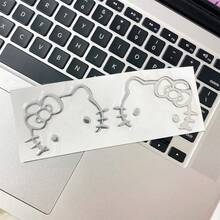 2pcs/Set Cute Kitty Cartoon 3D Stereo Stickers For Car, Electric Vehicle, Mobile Phone, Computer, Notebook, Self-Adhesive - Multicolor - View 18