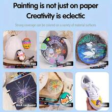 GuangNa 100/168 支丙烯马克笔套装，速干美术用品，艺术家必备水彩笔，适合送给朋友和同学的开学礼物