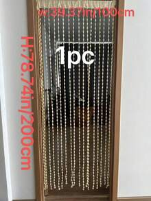 1 件/2 件悬挂式流苏窗帘隔断帘适用于客厅入口 - 彩色 - 查看 14