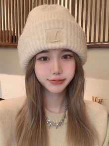 1pc Women's Chunky Knitted Hat - Hand Washable, Lightweight, Double Closable, Tassel Hat For New Year Occasions, Fashionable Winter Warm Earmuffs Autumn Accessories - Multicolor - View 4