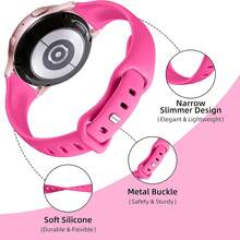 20mm 22mm Silicone Watch Bands Compatible With Samsung Galaxy Watch 7 Band FE/5 Pro/6/4 Classic 44mm 40mm Compatible With Galaxy Watch Active 2 Bands Compatible With Galaxy Watch 3 45mm Band/ Compatible With Galaxy Watch 46mm/Gear S2/S3 Frontier Wristband For Men Women / Compatible With Galaxy 42mm/ Compatible With Galaxy Watch 4 Watch Bands - 20mm - View 10