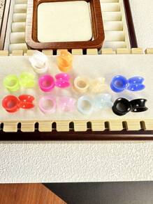 9mm Thin Flared Silicone Ear Gauges, Punk Style Ear Piercing Jewelry, Minimalist Fashion Ear Plugs