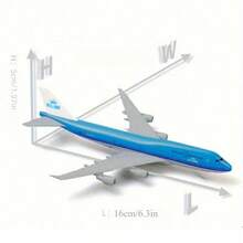 Metal Aircraft Model, Flight Airlines Replica Aviation Airplane Miniature - Blue - View 2
