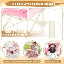 Ubravoo Foldable Portable Compact Baby High Chair With Back Mesh Pocket, Stylish And Easy Travel For Camping Picnics, 1.8KG/3.97lb - 灰色 - 查看 3