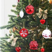 40 Peças Bolas de Natal Bolas de Natal Casa Vermelha Decorações de Árvore de Natal Coração Inquebrável Enfeites de Árvore de Natal Bolas Decorativas Pingentes para Decoração de Natal, Casamento, Festa, Decoração de Casa, Decoração de Quarto, Inverno
