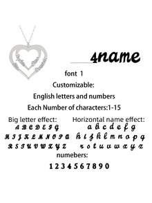 Custom Family Love Engraved Stainless Steel Pendant Necklace, Elegant Design For Daily Wear, Mother's Day Gift, Valentine's Day Gift, Family Member Memorial, Thanksgiving Christmas Home Decor - Multicolor - View 8