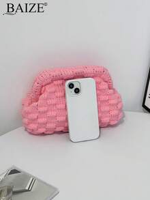 ENBEI BAIZE Elegant Clutch Bag For Women - Bags For Woman, Pink Bag, Cosmetic Bag Large, Durable, Multifunctional Beach Bag For Women, Summer Wallet, Elegant Women Bag, Suitable For Daily Use And Festive Occasions Valentine's Day Gift, Holiday Essential, Travel Essentials, Wedding Season Souvenir Bag, Wedding Accessories