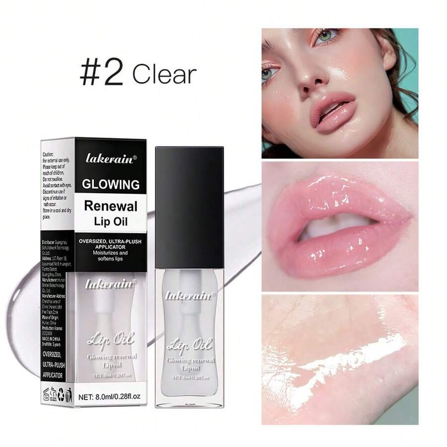 Brillo de labios Lakerain, cuidado labial hidratante y nutritivo, aumento de volumen de labios