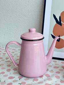 1 件粉色少女咖啡壶，家用厨房可明火加热咖啡壶和茶壶，节日派对，户外野餐便携式咖啡壶 - 粉色 - 查看 2