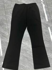 男士街头涂鸦嘻哈直筒阔腿宽松休闲裤春秋季新款抽绳印花喇叭裤