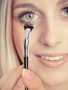 2/1支装自然睫毛告别蜘蛛睫毛膏刷，多功能斜角睫毛梳化妆工具扇形弯头睫毛梳斜角化妆刷，眉刷，眼影刷，螺旋刷 - 彩色 - 查看 2