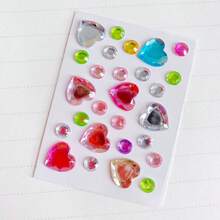 4pcs DIY Acrylic Gem Pet Stickers - Colorful Heart, Flower And Star Shaped, Suitable For Dog Grooming And Beauty Accessories - Multicolor - View 4