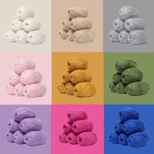 6 Rollen weiche Milchbaumwoll Garn Skeins je 25 Gramm Milchgarn zum Häkeln & Stricken, einfarbige Strickgarne zum Weben von Garn, gehäkeltes Garn Bastelmaterial für DIY Handwerke, Spinnen