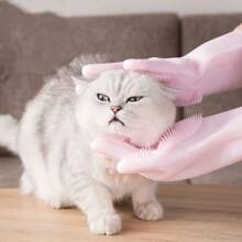 Haustier Badehandschuhe, Katzen Reinigung und Pflege Massage Kämme, Kratz- und Beißschutz Handschuhe für Hunde, Tiefe Reinigung und Enthaarung Handschuhe.