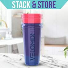 2-Pack 28oz/830ml Premium Shaker Bottles With 4 Stainless Steel Balls - Leakproof  Mixer Cups For Protein, Smoothies & Meal Replacement - Gym, Office, Travel & Home Use - Blue & Clear Combo With Measurement Marks - 粉紅色/藍色 - 查看 6