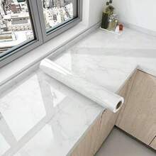 Kitchen Countertop Marble Anti-Oil Stain Stickers, High-Temperature Resistant Wall Stickers For Stoves, Self-Adhesive Renovation, Moisture-Proof Self-Adhesive Film - White - View 13